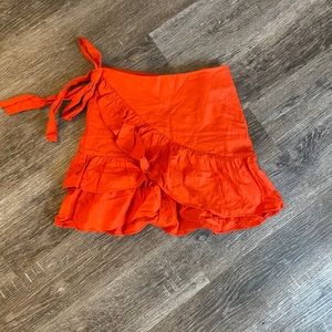 Top shop tied ruffle skirt